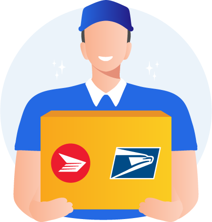 USA USPS and Canada Post postage