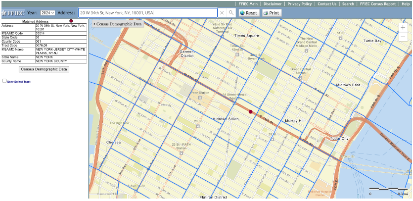 FFIEC geocoding